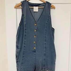 MIOU MUSE medium denim jumpsuit romper
